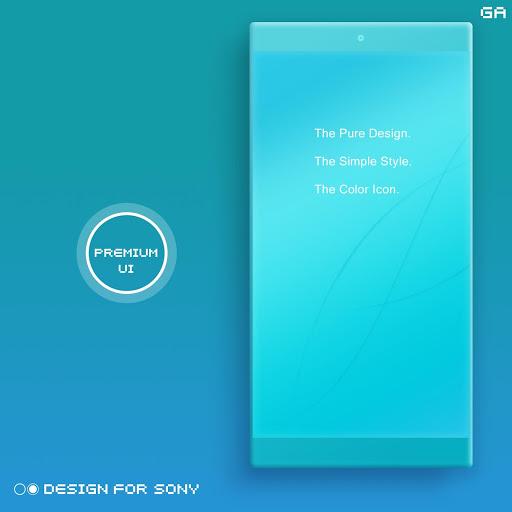 COLOR™ Theme | CYAN - Design For SONY 🎨 - عکس برنامه موبایلی اندروید