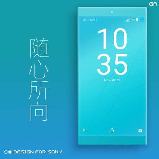 COLOR™ Theme | CYAN - Design For SONY 🎨 - عکس برنامه موبایلی اندروید