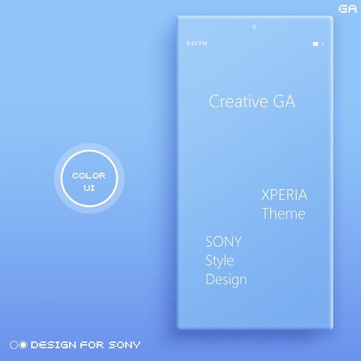 COLOR™ XPERIA Theme | BLUE - Image screenshot of android app