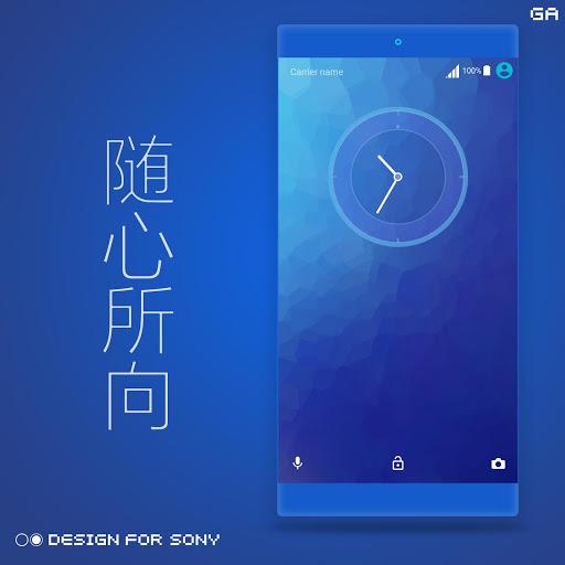 GALAXY XPERIA Theme | JUST BLUE 🎨Design For SONY - Image screenshot of android app