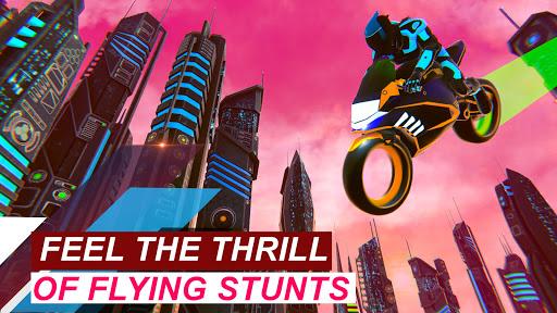 Light Bike Flying Stunts - Gameplay image of android game