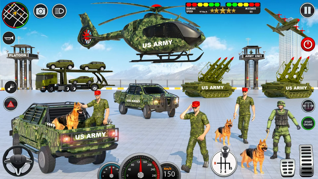 Army Vehicle Truck Transport - Gameplay image of android game