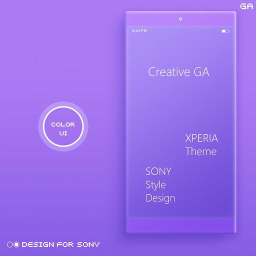 COLOR™ XPERIA Theme | PURPLE - Image screenshot of android app
