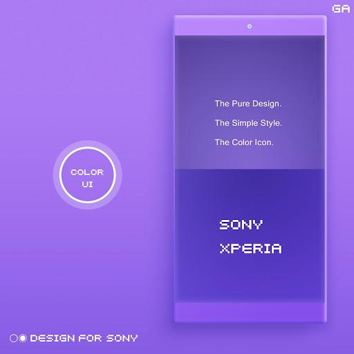 COLOR™ XPERIA Theme | PURPLE - Image screenshot of android app