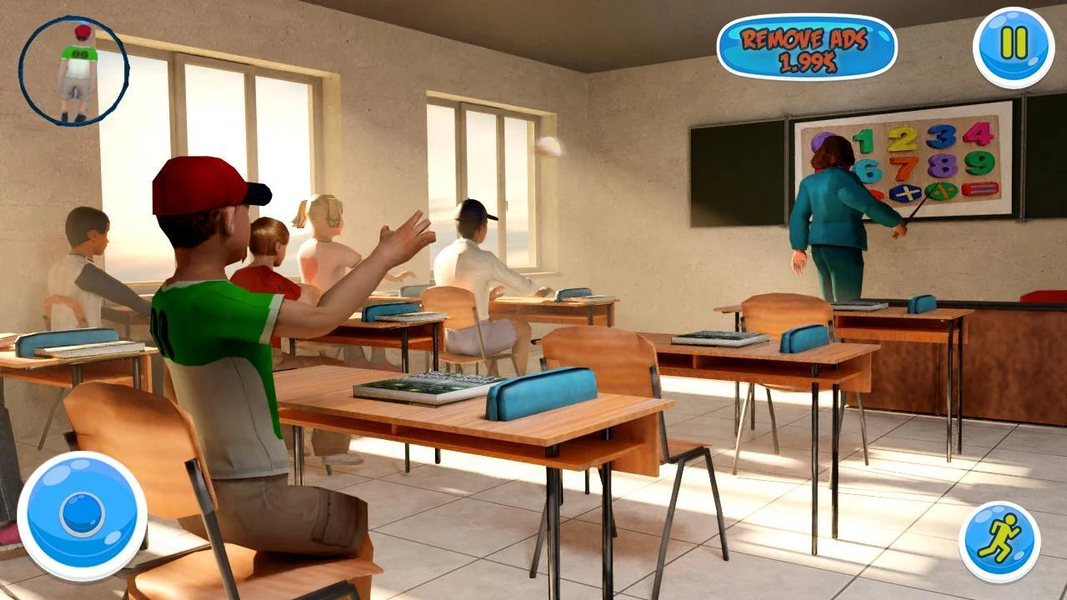 Hello Scary School Teacher 3D- - Gameplay image of android game