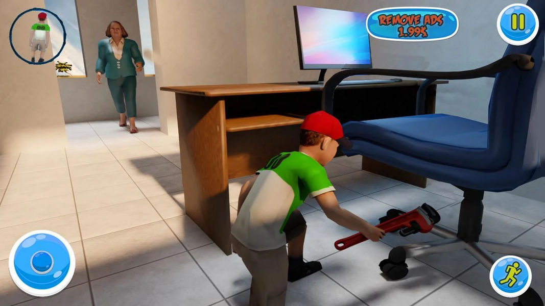 Hello Scary School Teacher 3D- - Gameplay image of android game