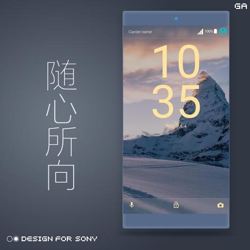 XPERIA ON™| Mountain Silver Theme🎨Design For SONY - Image screenshot of android app