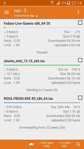 Torrnado - Transmission Remote - عکس برنامه موبایلی اندروید