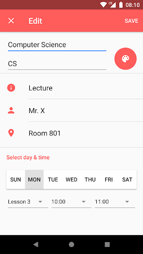 Timetable - Image screenshot of android app