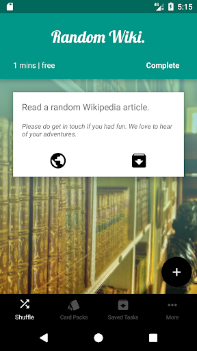 Shuffle My Life - Things To Do - Image screenshot of android app