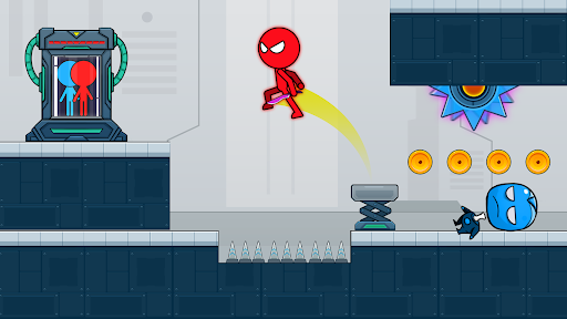 Red & Blue: Stickman Adventure - عکس برنامه موبایلی اندروید