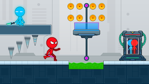 Red & Blue: Stickman Adventure - عکس برنامه موبایلی اندروید