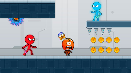 Red & Blue: Stickman Adventure - Image screenshot of android app