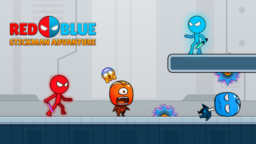 Red & Blue: Stickman Adventure - Image screenshot of android app