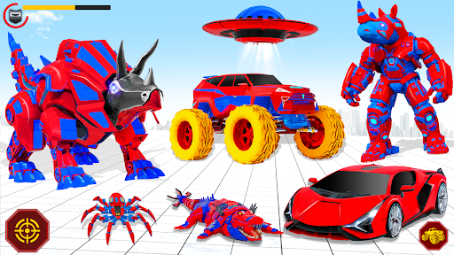 Rhino Robot Car Transformation - Gameplay image of android game