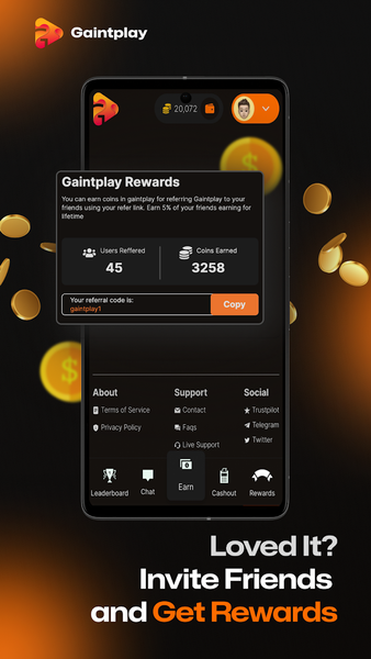 Gaintplay Earn Money & Rewards - عکس برنامه موبایلی اندروید