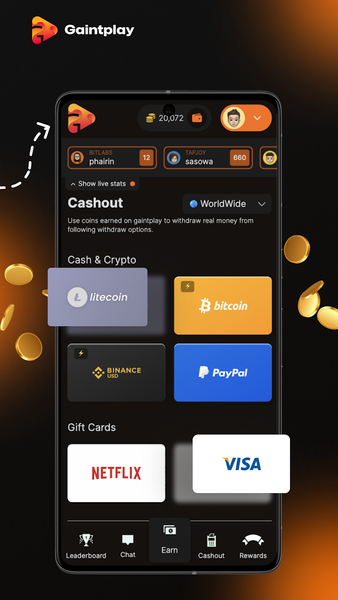 Gaintplay Earn Money & Rewards - عکس برنامه موبایلی اندروید