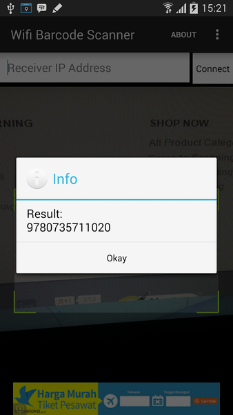 WiFi Barcode Scanner - Image screenshot of android app