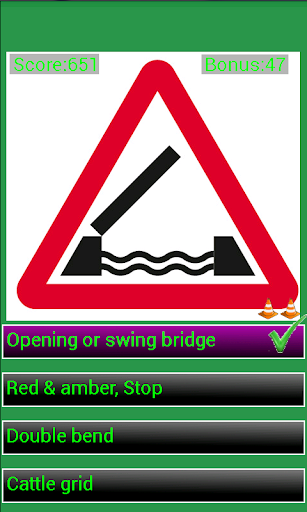 UK Road Signs - Gameplay image of android game