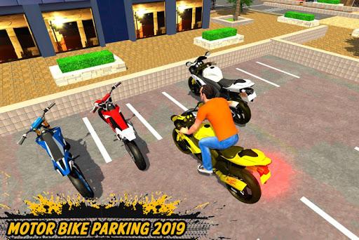 Bike parking 2019: Motorcycle Driving School - Gameplay image of android game