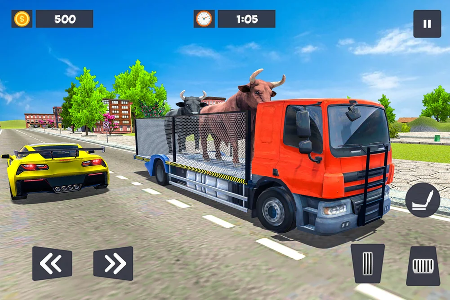 Angry Bull Transport Truck 3D - Gameplay image of android game