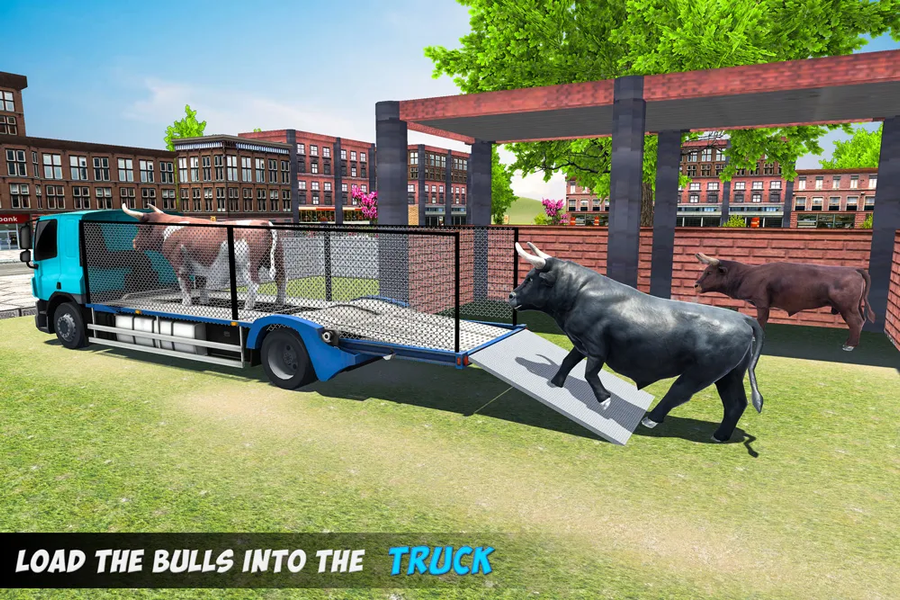 Angry Bull Transport Truck 3D - Gameplay image of android game