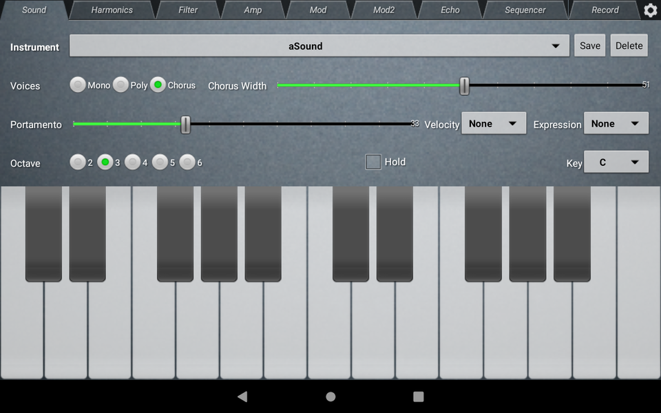 WaveSynth Synthesizer - Image screenshot of android app