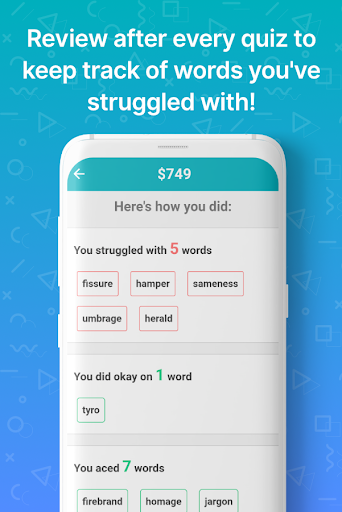 English Vocabulary Builder for GRE®, SAT® & more - Image screenshot of android app