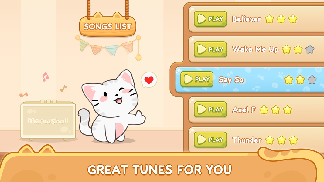 Cat Dash: Cute Cat Music Game - Gameplay image of android game