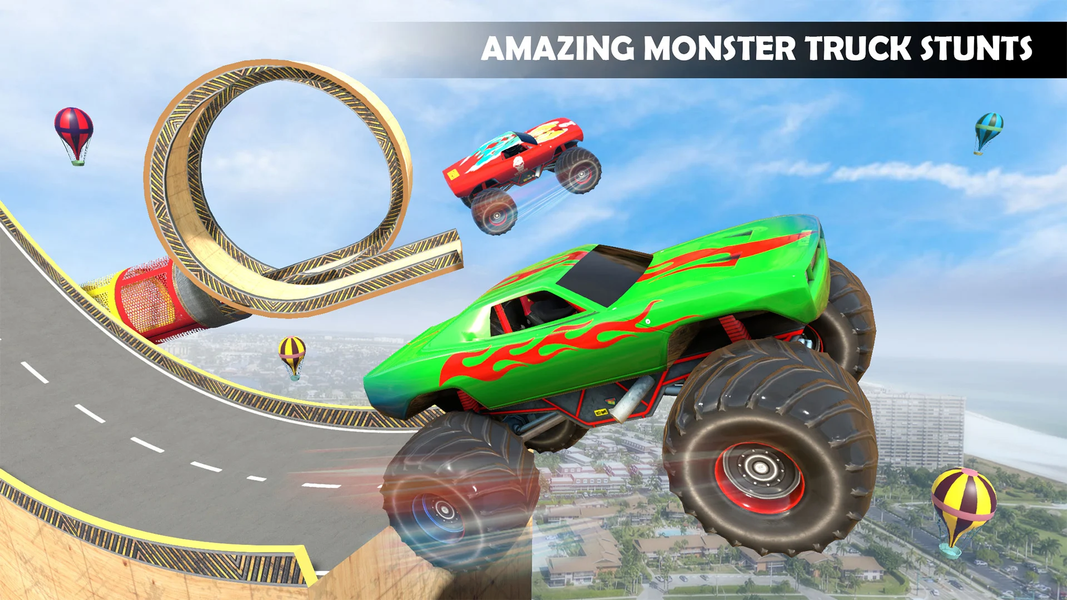 Monster Trucks Stunt Games 3D - عکس بازی موبایلی اندروید