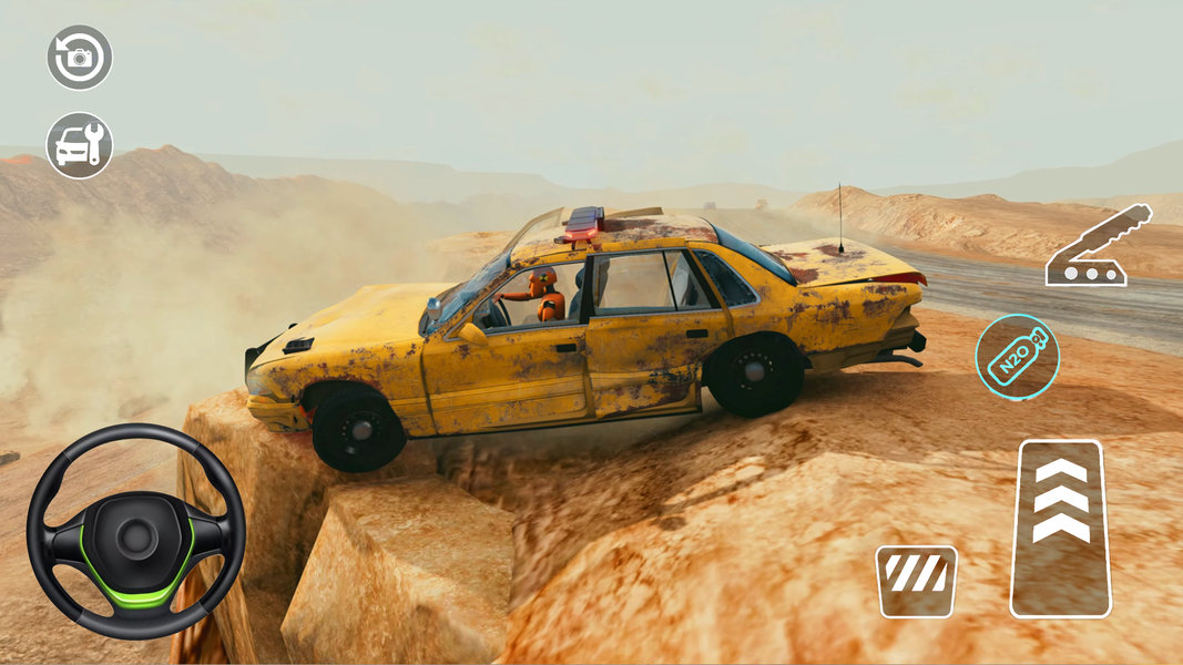 Jumping Car Damage Test Game - عکس بازی موبایلی اندروید