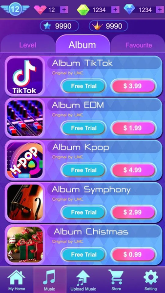 Music Piano Tiles: Music Games - عکس برنامه موبایلی اندروید