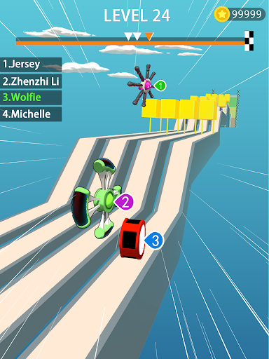 Wheels Run 3D - Gameplay image of android game