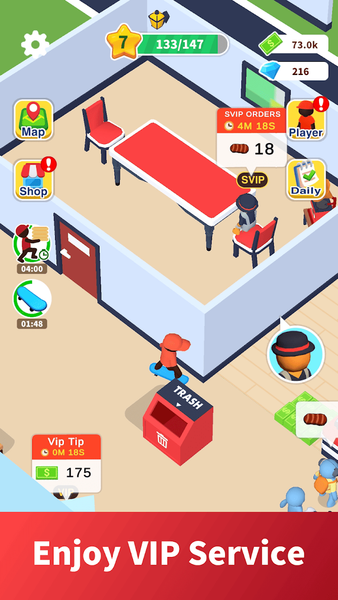 Pizza Shop Tycoon - Gameplay image of android game