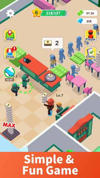 Pizza Shop Tycoon - Gameplay image of android game