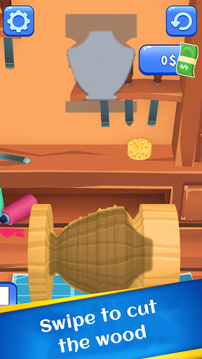 Wood Turning 3D - Wood Carving -  Paint Shop - Gameplay image of android game