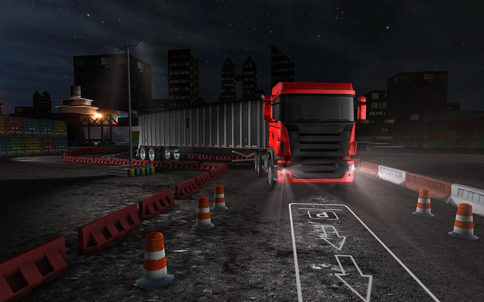 Night truck extreme parking - عکس بازی موبایلی اندروید