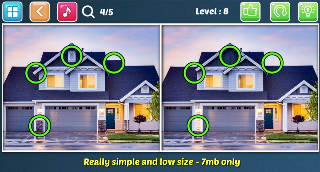 Spot The Difference 500 Levels - عکس برنامه موبایلی اندروید