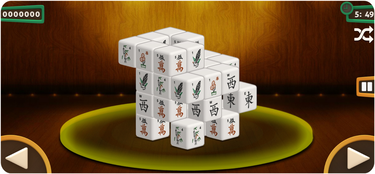 Mahjong 3D Cube - Gameplay image of android game