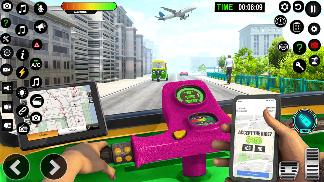 Auto Game: Rickshaw Driving 3D - Gameplay image of android game