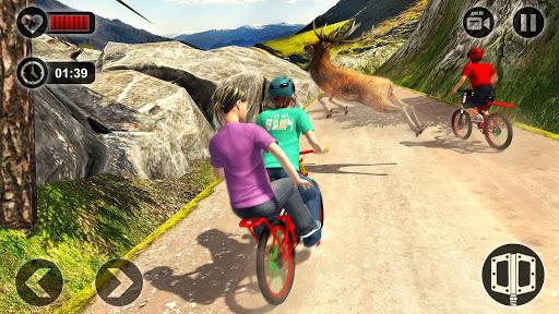 Kids Bicycle Taxi Sim 2018: Offroad BMX Racing - Gameplay image of android game