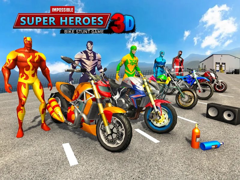 Superhero GT Bike Racing Stunt - عکس بازی موبایلی اندروید