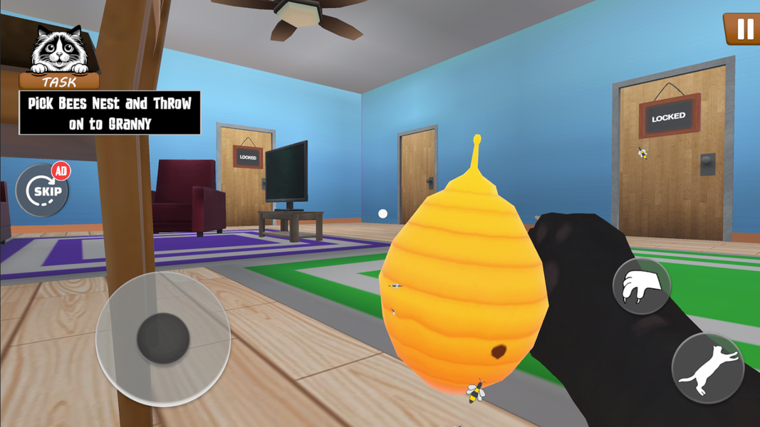 Gran Vs Cat: Bad Cat Simulator - Gameplay image of android game