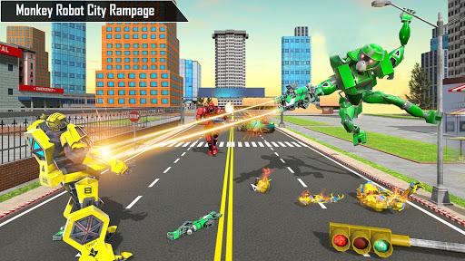 Monkey Robot Bike Transforming - Gameplay image of android game