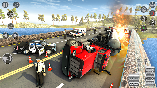 Oil Truck Parking Driving Game - Gameplay image of android game