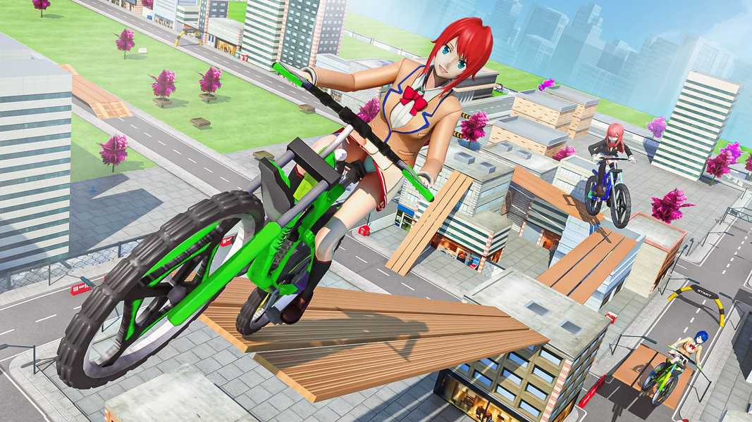 Tricky BMX Track Stunts Racing - Gameplay image of android game