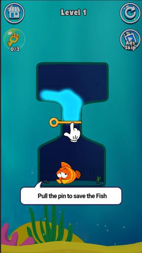 Fish Rescue - Pull Pin Puzzle - Image screenshot of android app