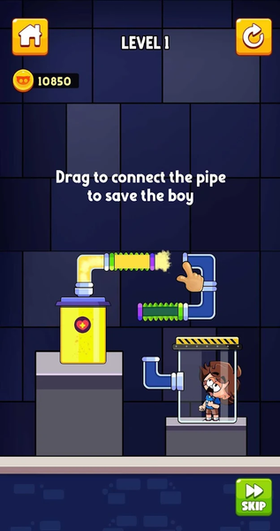 Huggy Water Pipe Puzzle - Gameplay image of android game