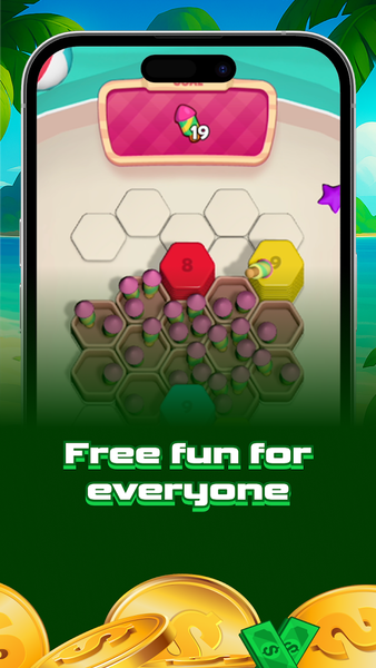 Hexa Flip: Sorting Money Game - عکس بازی موبایلی اندروید