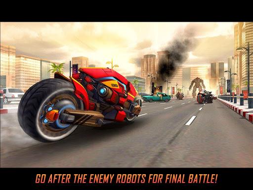 Real Flying Robot Bike : Robot Shooting Games - عکس بازی موبایلی اندروید
